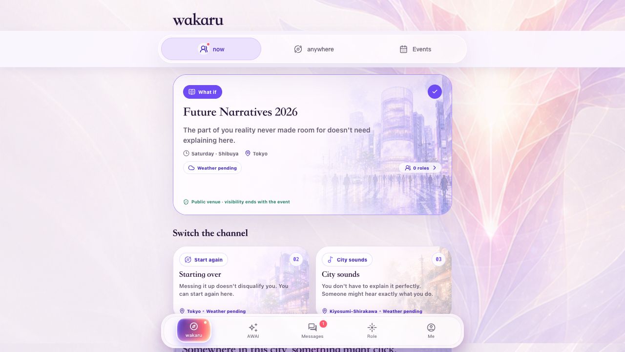 wakaru now with context selection, anywhere, and event navigation